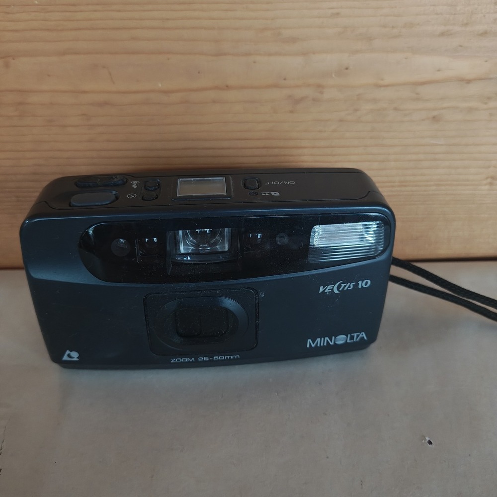 Minolta‎ Vectis 10 Date Black 25-50mm Point & Shoot 35mm Film Camera UnTested C1